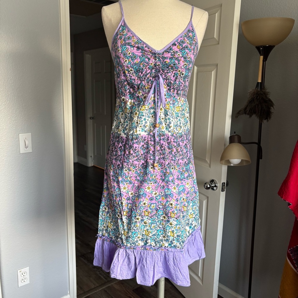 Purple floral dress